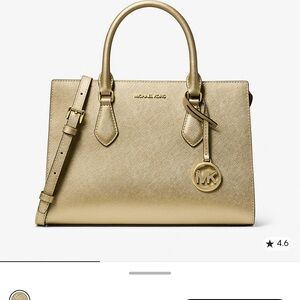 Michael Kors Gold Satchel Bag